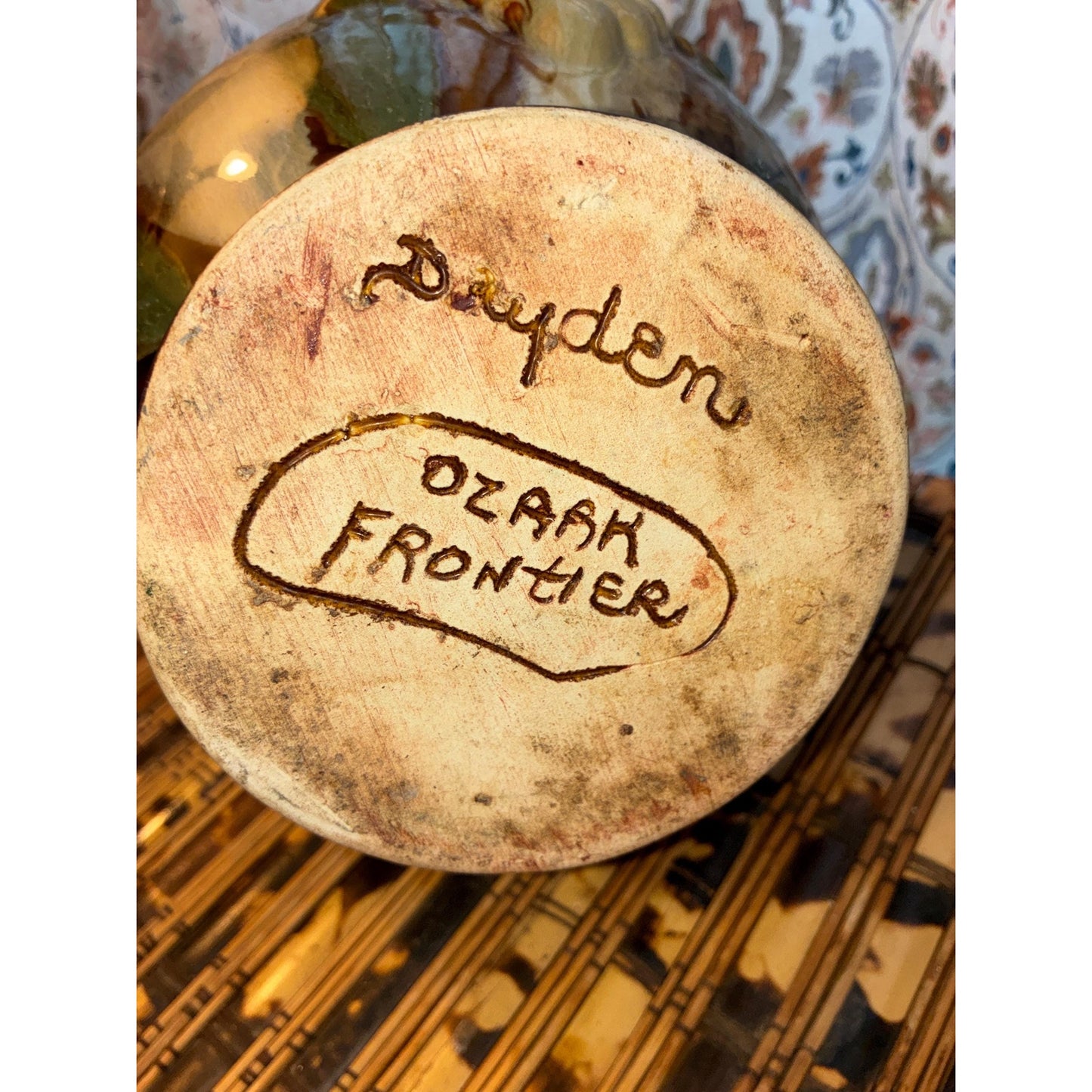 Vintage Dryden Pottery Pitcher / Vase – Ozark Frontier Collection – Drip Glaze Studio Piece