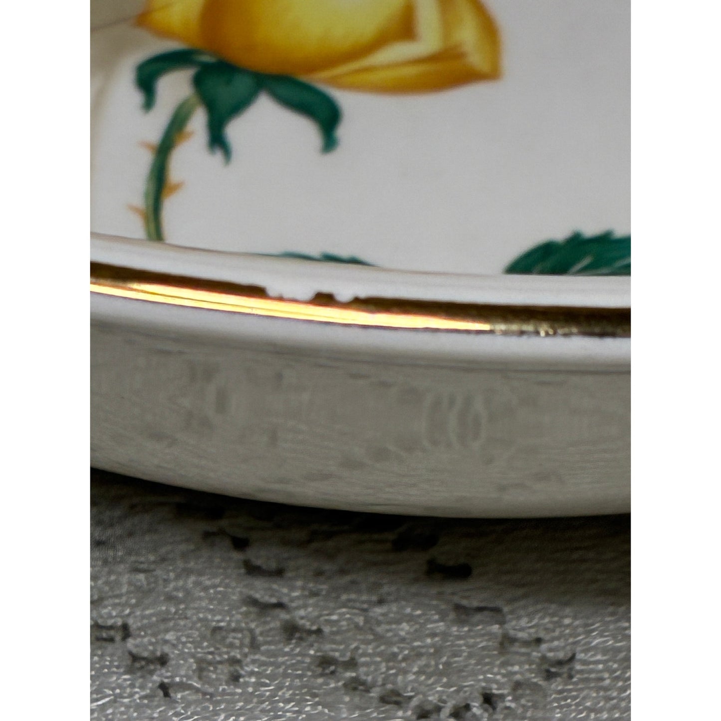 Simplicity by Cannonsburg Yellow Rose Serving Bowl Gold Trim Replacement China - Vintage