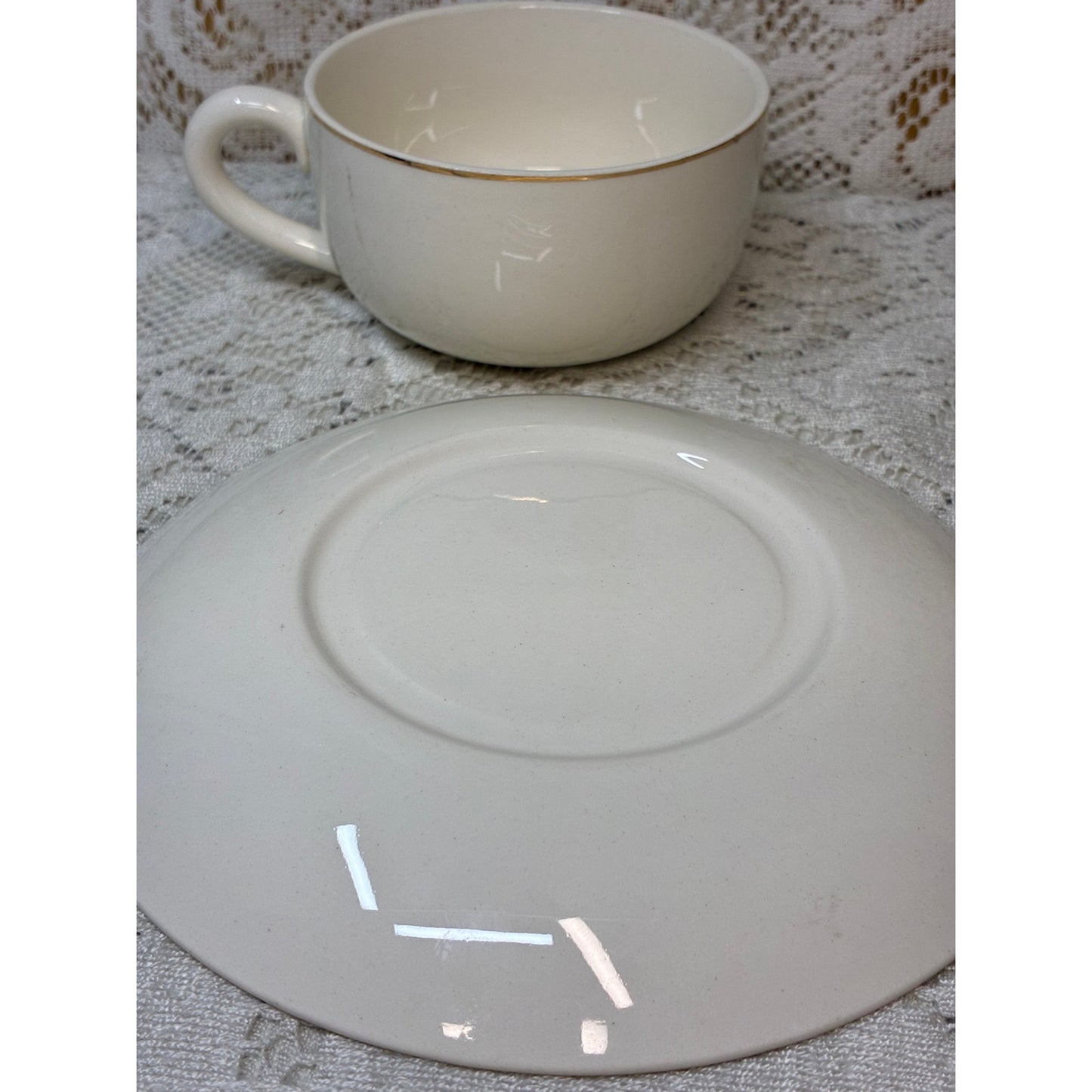 Simplicity by Cannonsburg Yellow Rose Cup & Saucer Gold Trim Replacement China - Vintage
