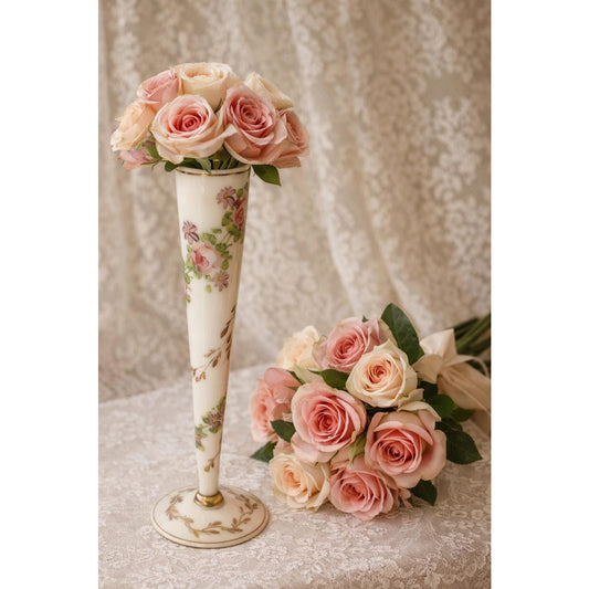 Cambridge Crown Tuscan Charleton Hand Painted Bud Vase - Vintage