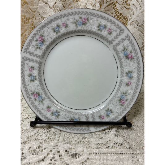 M Fine China Japan Lisa 5016 Bread Dessert Plate 6.5” – Replacement Piece – Floral Gray Pink Blue