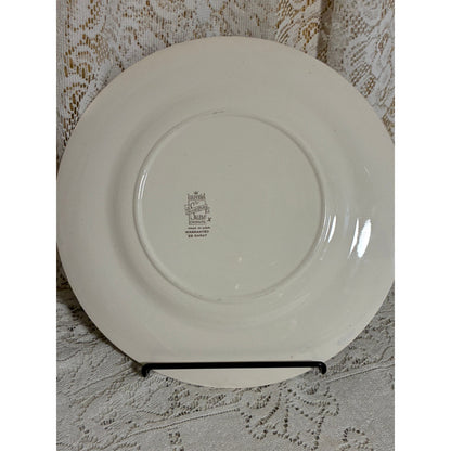 Salem China "Imperial" 11" Service Plate - Maroon & 23K Gold Filigree - Vintage