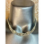 Vintage Rhinestone Statement Necklace | 16” Silver Tone Marquise Crystal Collar | Old Hollywood Glam Jewelry