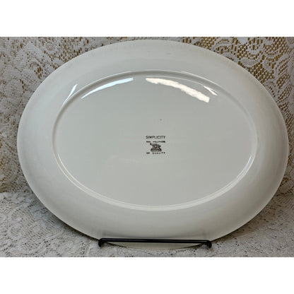Simplicity by Cannonsburg Yellow Rose Oval Platter Gold Trim Replacement China - Vintage