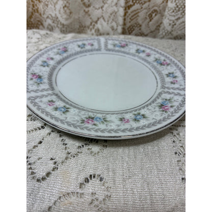 M Fine China Japan Lisa 5016 Bread Dessert Plate 6.5” – Replacement Piece – Floral Gray Pink Blue