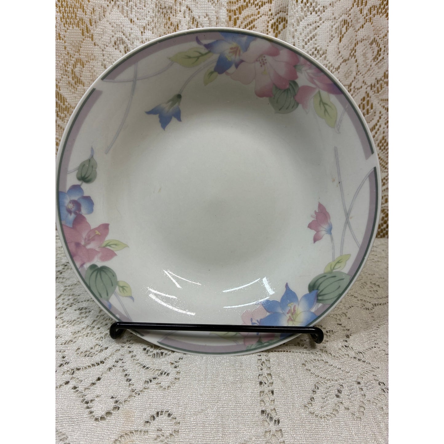 Gibson Aurora Rimmed Soup Bowl 8” – Replacement Piece – Floral Vintage China