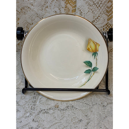 Simplicity by Cannonsburg Yellow Rose Fruit/Dessert Gold Trim Replacement China - Vintage
