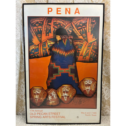 FOR LOCAL PICKUP ONLY: Amado Pena 1995 Signed & Numbered “Old Pecan Street Spring Arts Festival” Austin Art Print – 65/400