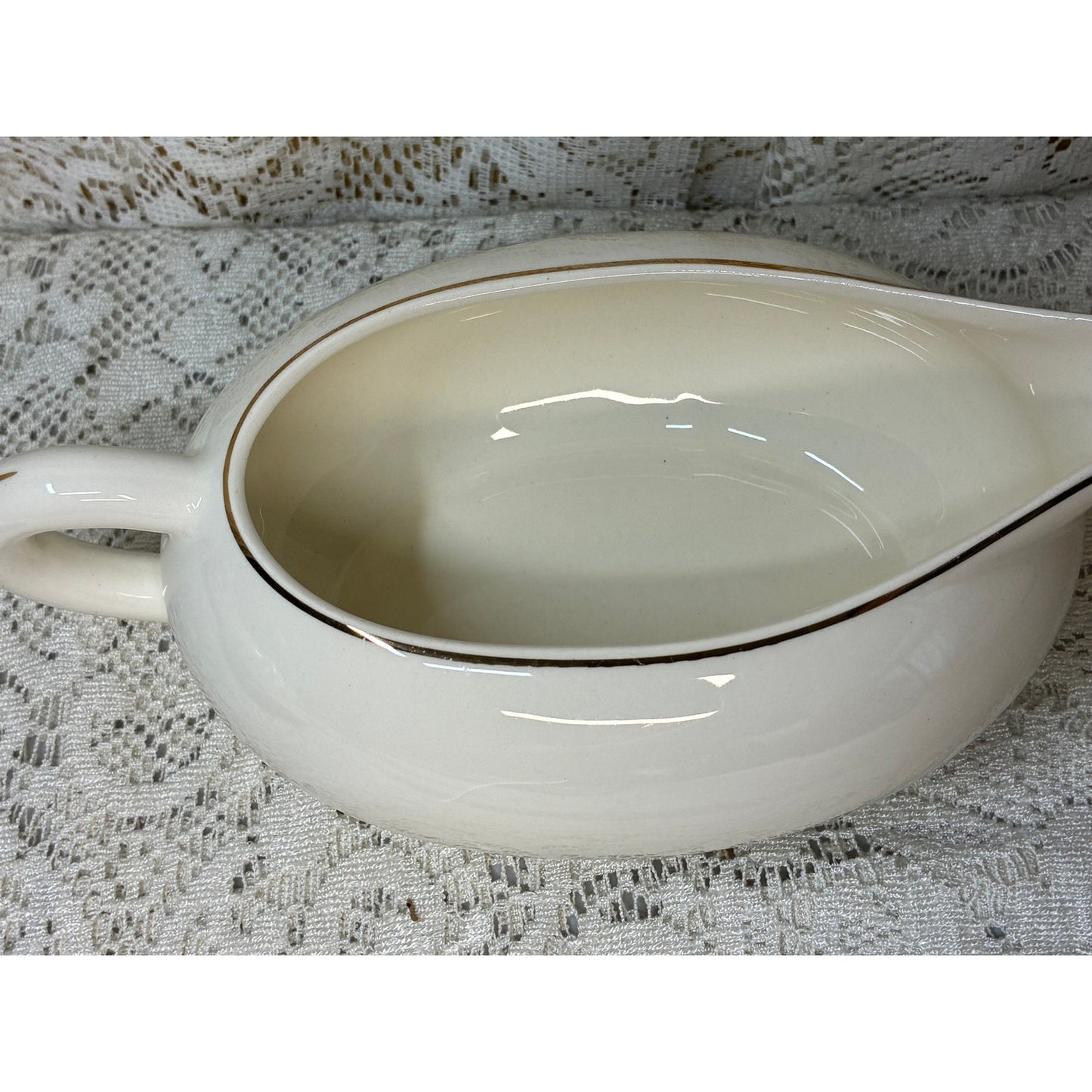Simplicity by Cannonsburg Yellow Rose Gravy Boat Gold Trim Replacement China - Vintage