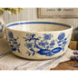 Zell Limburg (Zeller Keramik) blue and white pottery bowl, made in West Germany and marked “Echt Dom-Keramik.” - Vintage