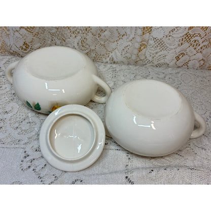 Simplicity by Cannonsburg Yellow Rose Sugar & Creamer Gold Trim Replacement China - Vintage