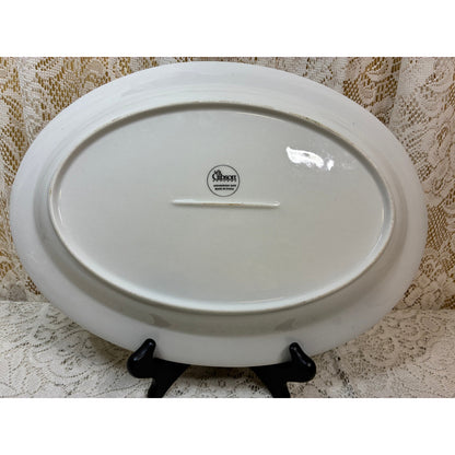 Gibson Aurora Oval Serving Platter – Replacement Piece – Pastel Floral Vintage China - 14”