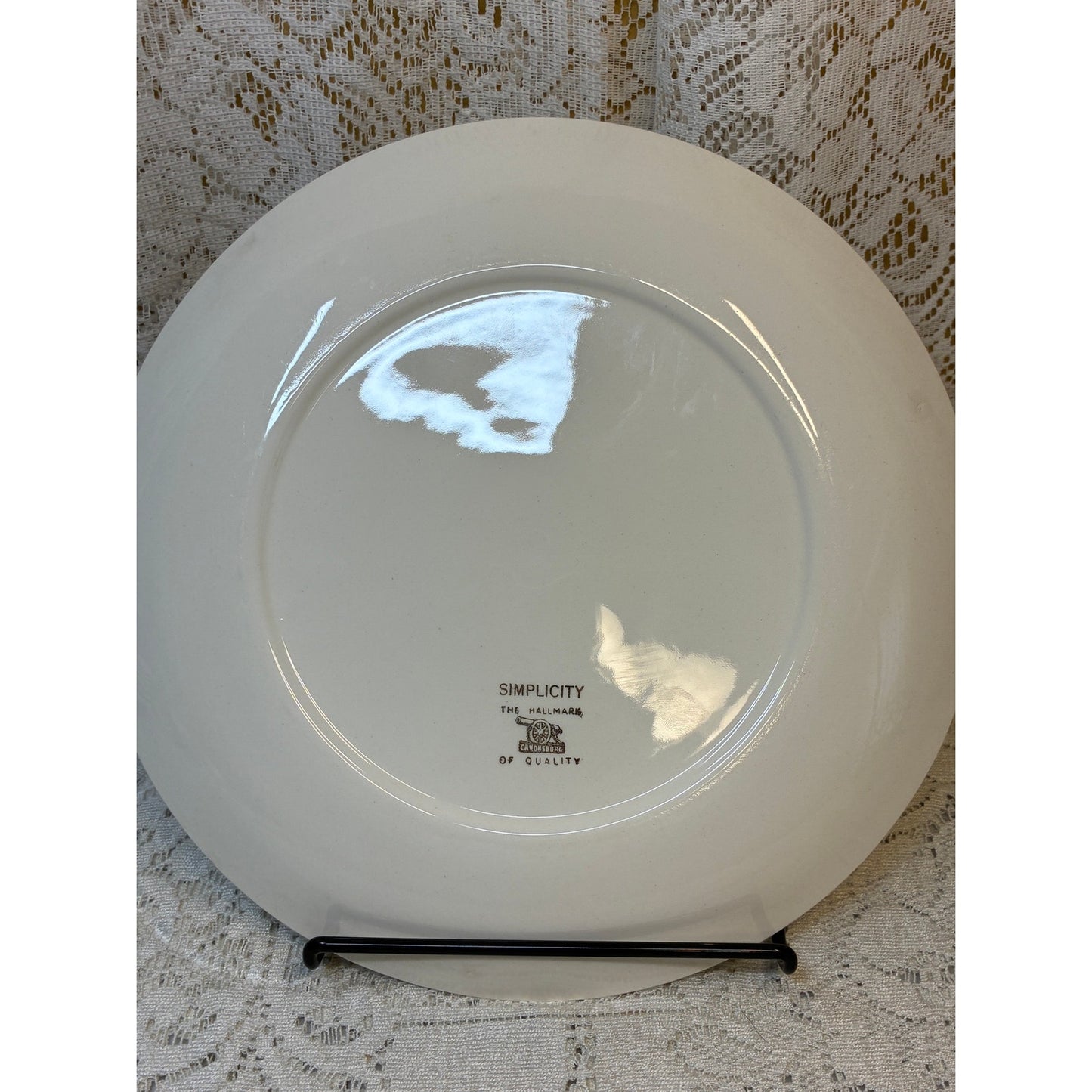 Simplicity by Cannonsburg Yellow Rose Dinner Plate Gold Trim Replacement China - Vintage