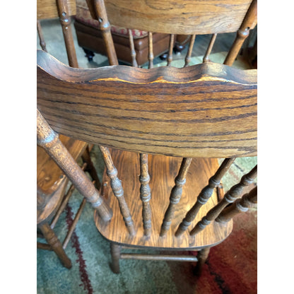 FOR LOCAL PICK UP ONLY: Antique Early 1900s Carved Oak “Green Man” Dining Chairs – Set of 4 – Made in Canada