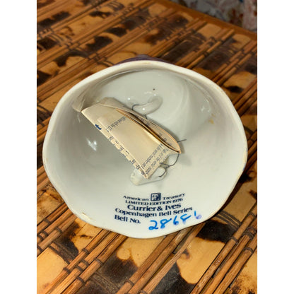 1976 Currier & Ives Bell – American Treasury Limited Edition – Winter Scene Porcelain Bell