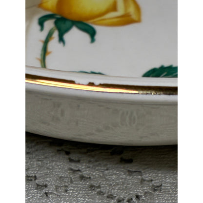 Simplicity by Cannonsburg Yellow Rose Serving Bowl Gold Trim Replacement China - Vintage