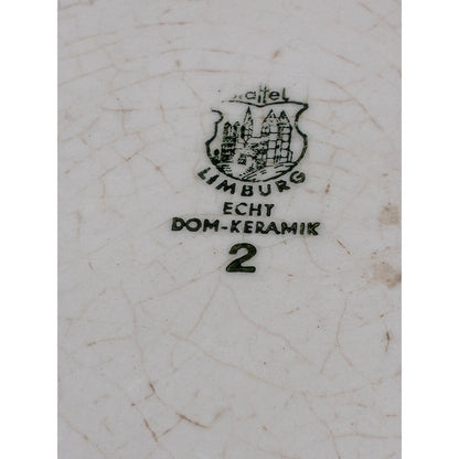 Zell Limburg (Zeller Keramik) blue and white pottery bowl, made in West Germany and marked “Echt Dom-Keramik.” - Vintage