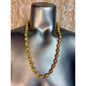 Vintage Napier 24” Gold Tone Necklace | Openwork Filigree Oval Beads | Long Designer Fashion Jewelry
