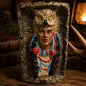 Native American inspired Owl Headdress Ceramic Figurine – Southwestern Rustic Lodge Decor