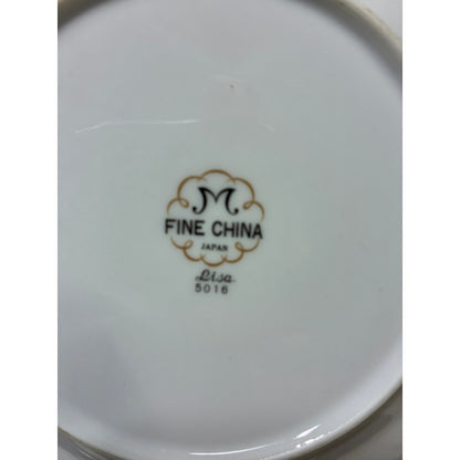 M Fine China Japan Lisa 5016 Bread Dessert Plate 6.5” – Replacement Piece – Floral Gray Pink Blue