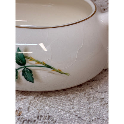 Simplicity by Cannonsburg Yellow Rose Gravy Boat Gold Trim Replacement China - Vintage