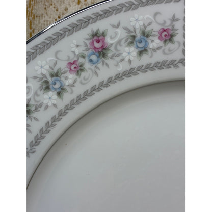 M Fine China Japan Lisa 5016 12” Serving Platter – Replacement Piece Floral Gray Pink Blue