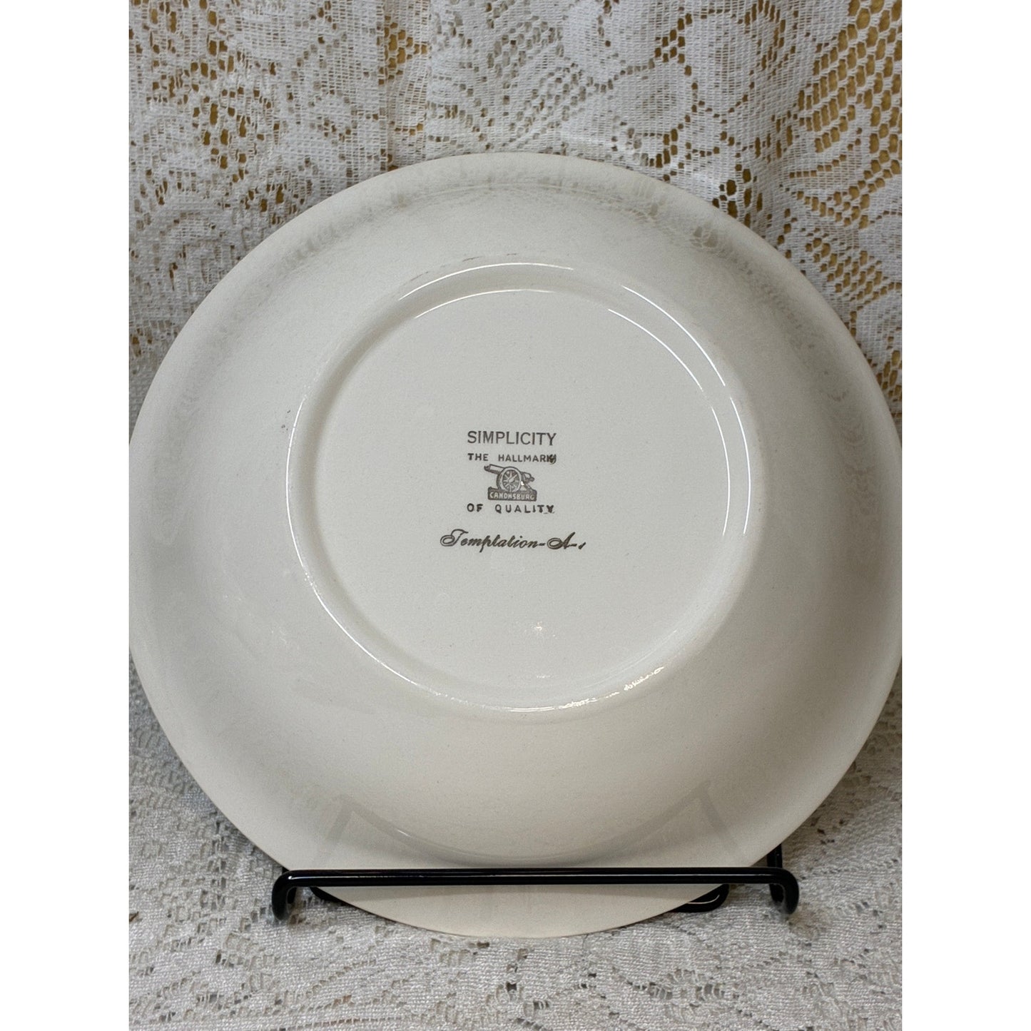 Simplicity by Cannonsburg Yellow Rose Serving Bowl Gold Trim Replacement China - Vintage