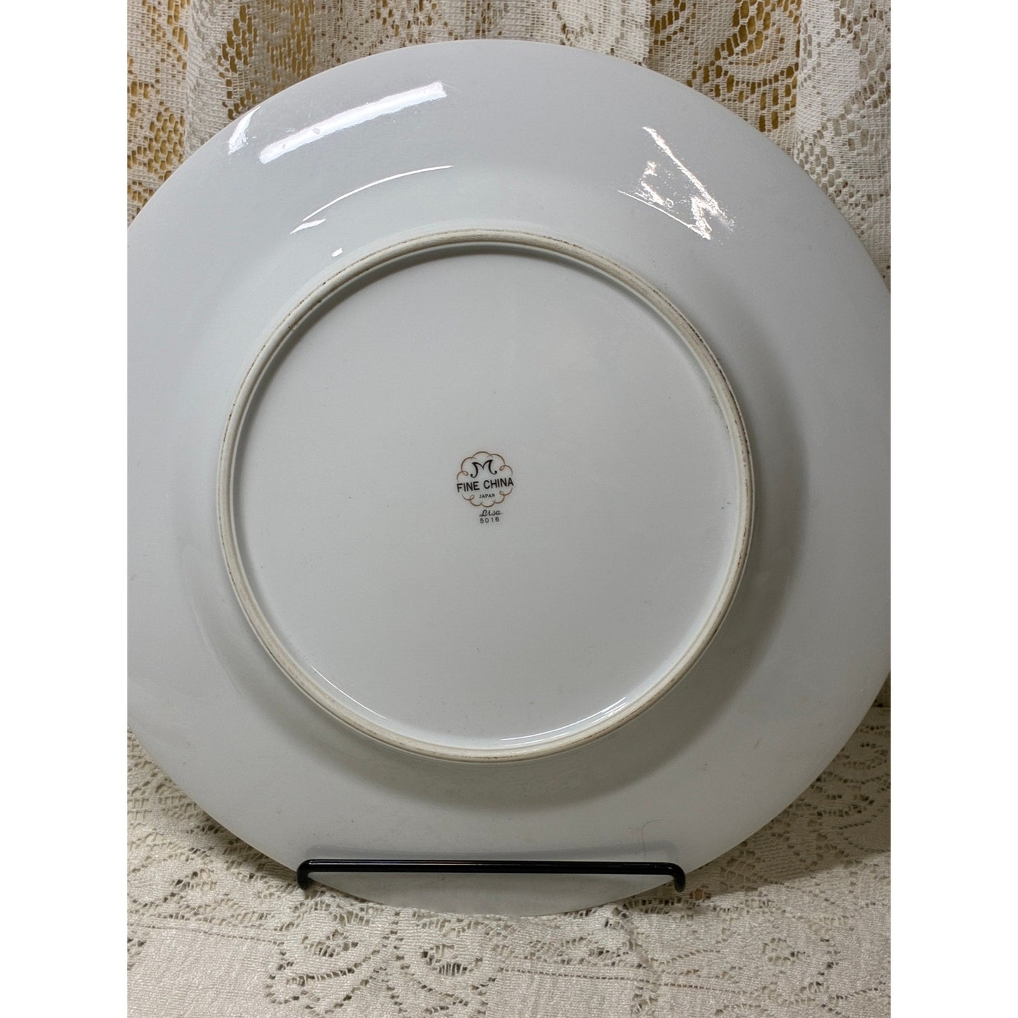 M Fine China Japan Lisa 5016 12” Serving Platter – Replacement Piece Floral Gray Pink Blue