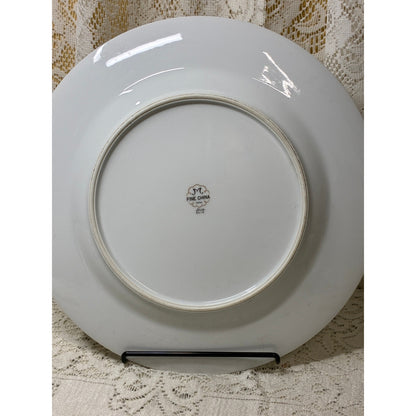 M Fine China Japan Lisa 5016 12” Serving Platter – Replacement Piece Floral Gray Pink Blue