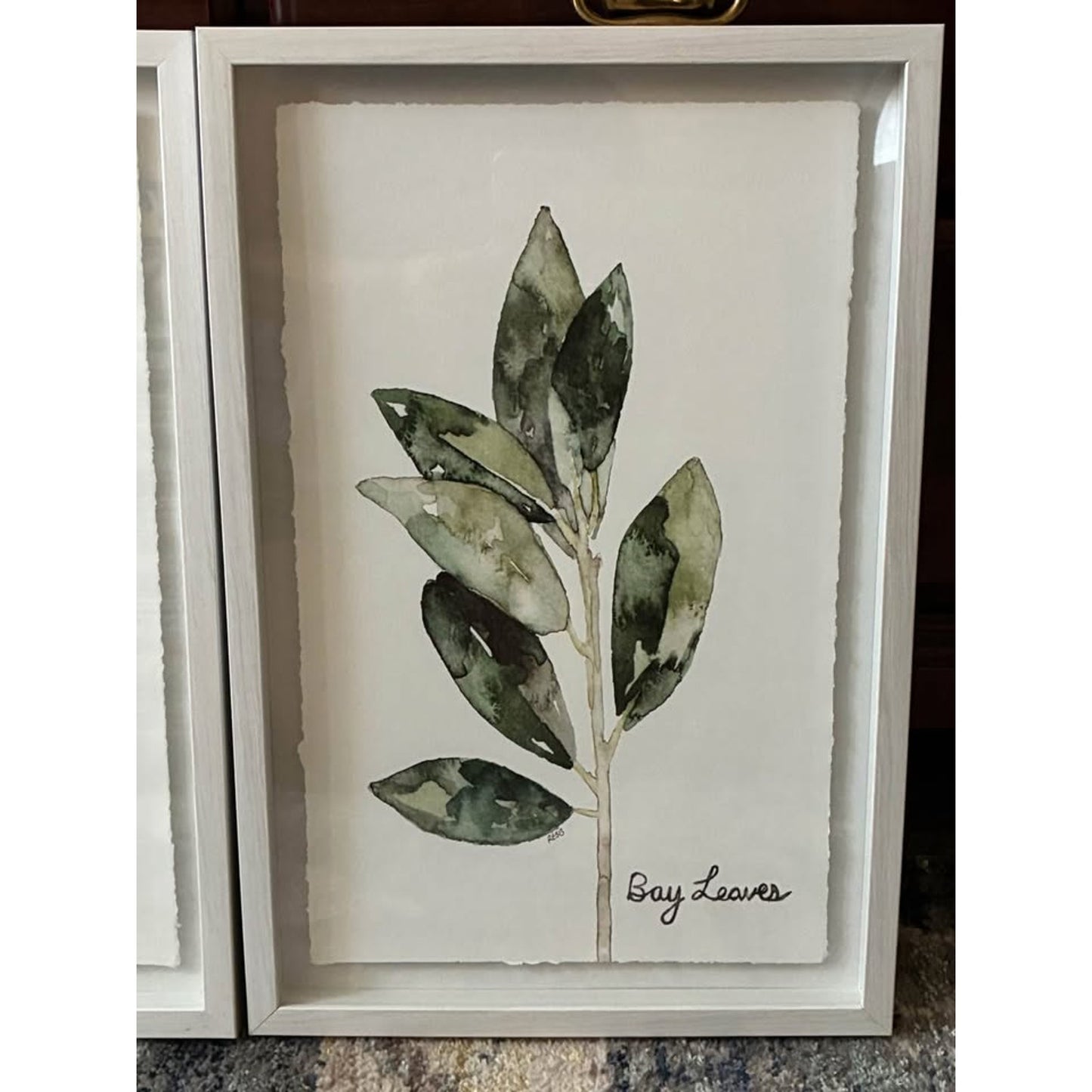🌿Framed art:  Marmont Hill Herb Trio Triptych by artist Rachel Byler.