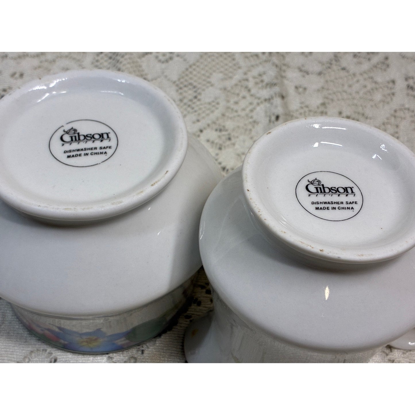 Gibson Aurora Sugar and Creamer Set – Replacement Pieces – Pastel Floral Vintage China