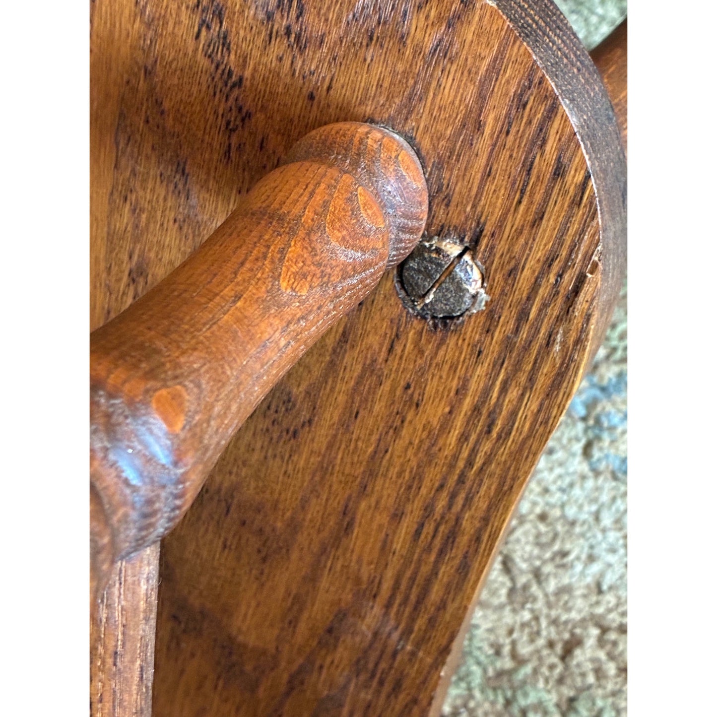 FOR LOCAL PICK UP ONLY: Antique Early 1900s Carved Oak “Green Man” Dining Chairs – Set of 4 – Made in Canada