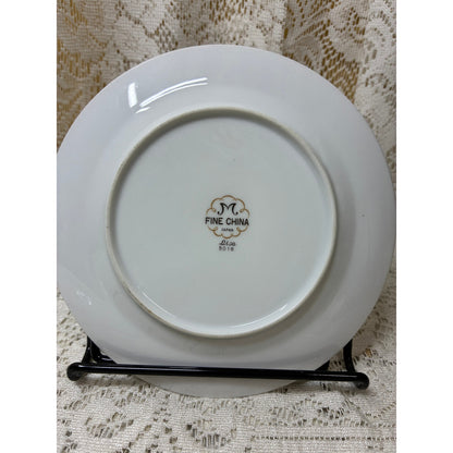 M Fine China Japan Lisa 5016 Bread Dessert Plate 6.5” – Replacement Piece – Floral Gray Pink Blue