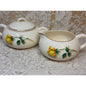 Simplicity by Cannonsburg Yellow Rose Sugar & Creamer Gold Trim Replacement China - Vintage