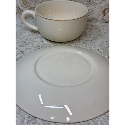 Simplicity by Cannonsburg Yellow Rose Cup & Saucer Gold Trim Replacement China - Vintage