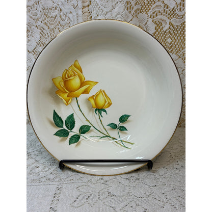 Simplicity by Cannonsburg Yellow Rose Serving Bowl Gold Trim Replacement China - Vintage