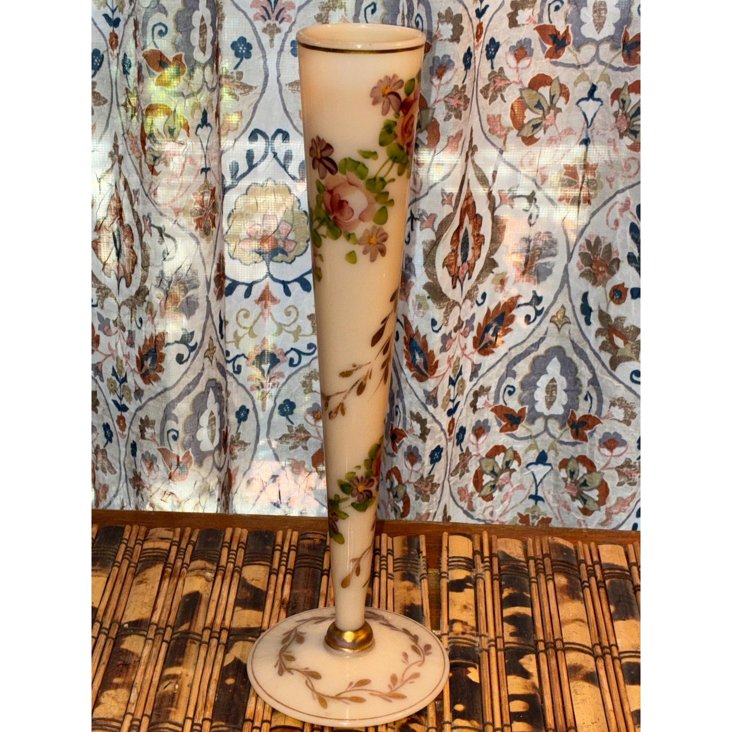 Cambridge Crown Tuscan Charleton Hand Painted Bud Vase - Vintage