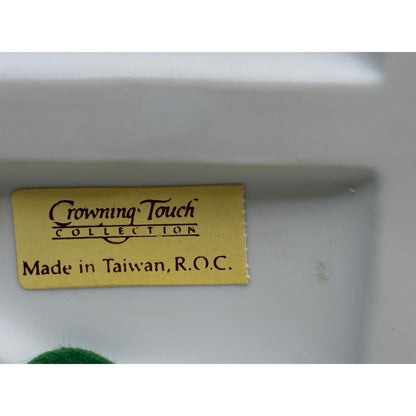 Vintage Porcelain Bluebird Figurine on Tree Stump – Crowning Touch Collection – Taiwan – 6” Tall