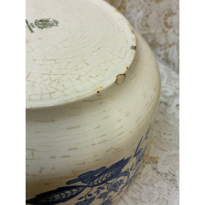 Zell Limburg (Zeller Keramik) blue and white pottery bowl, made in West Germany and marked “Echt Dom-Keramik.” - Vintage
