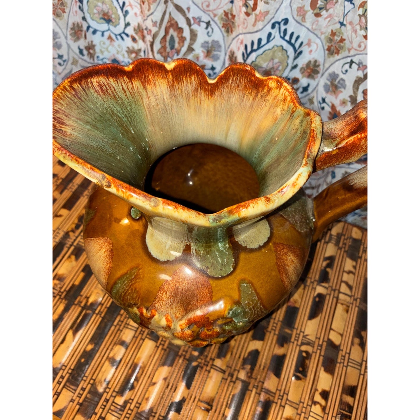 Vintage Dryden Pottery Pitcher / Vase – Ozark Frontier Collection – Drip Glaze Studio Piece